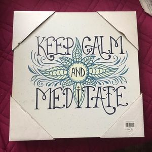 Keep calm and meditate 12x12 canvas